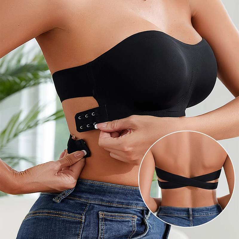 Push Up Bra Padded - Dames Sexy Strapless Push-up BH met