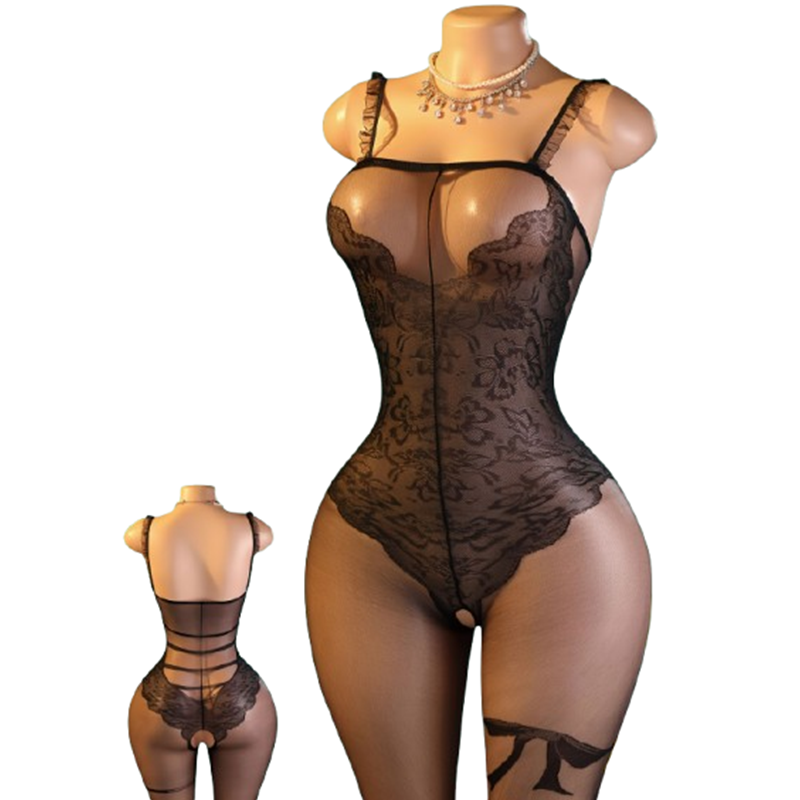 Eén stuk zwarte kanten lingeri - Lace Teddy Lingerie recensie en prijs